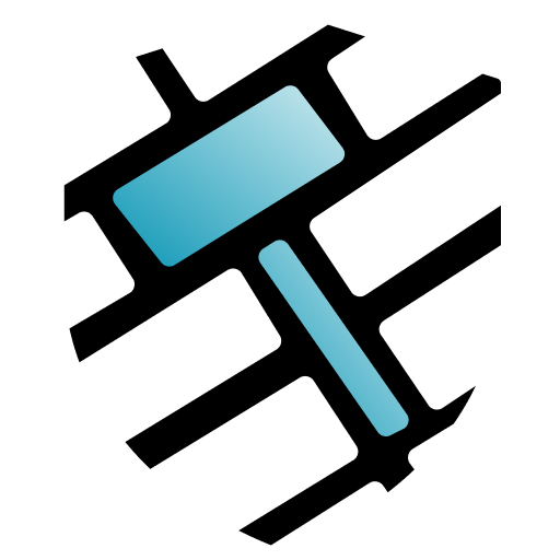 Logo of bspProtect, featuring a blue shield with a grey and black hammer, symbolizing secure Source Engine map protection.